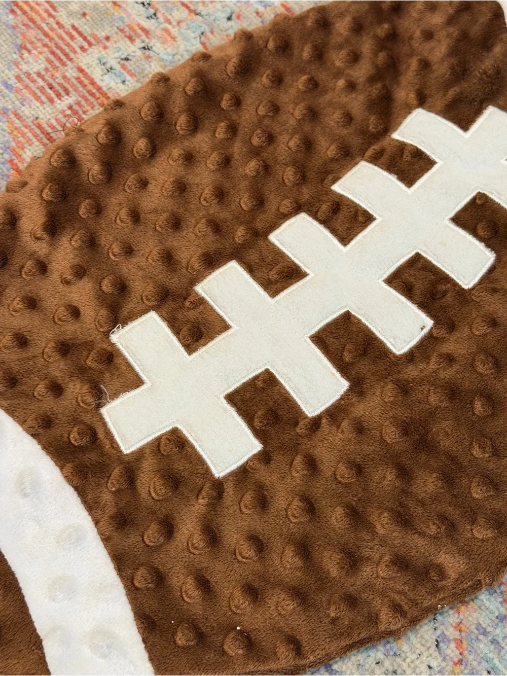 Football baby blanket